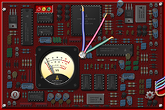 Circuit Red Landscape Analog